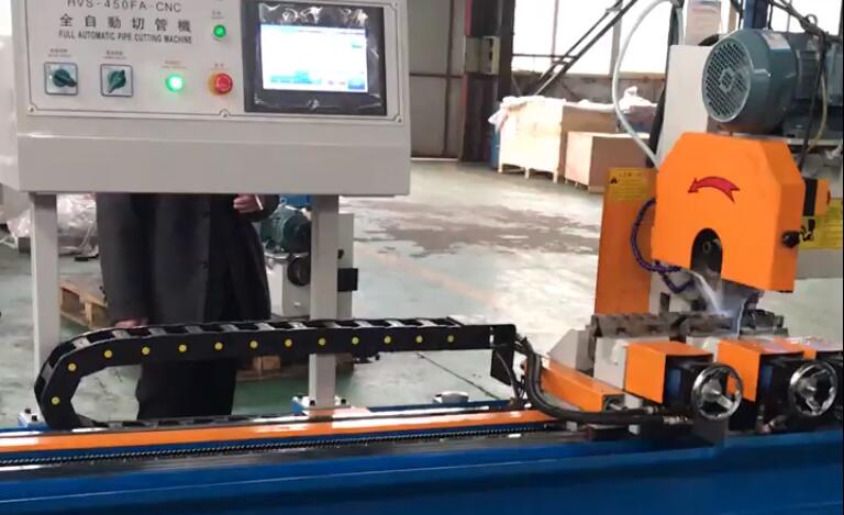 全自動型切管機(450)切割圓棒視頻